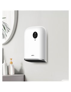Termoventilador Pared Baño Andorra 2000w Blanco/negro  3funciones Display C/remoto Ip24 32 2
