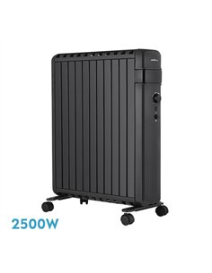 Radiador Aceite Polonia 2500w Negro Aletas Cerradas 11elementos 3potencias Antivuelco Protec.segurid.63