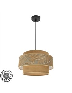 Colgante Samoa 1xe27 Negro/camel Regx40d