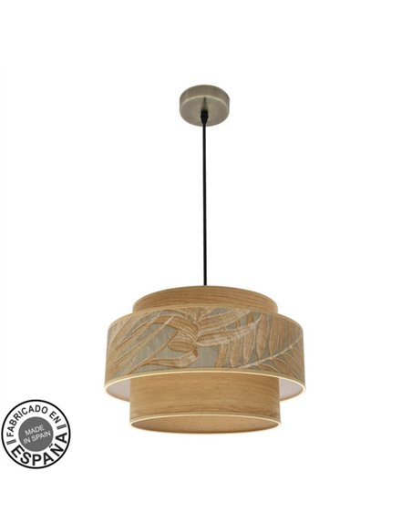 Colgante Samoa 1xe27 Cuero/camel Regx40d