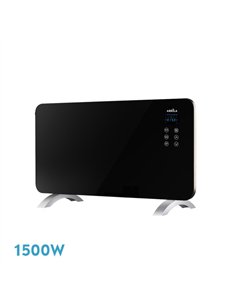 Emisor Termico Cristal Himalaya 1500w Negro 2pot encias Xaluminio