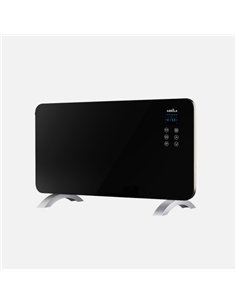 Emisor Termico Cristal Himalaya 1500w Negro 2pot encias Xaluminio 2