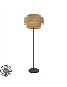 Pie Salon Samoa 1xe27 Negro/camel 168x40x40 Cm