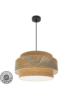 Colgante Samoa 3xe27 Negro/camel Regx50d