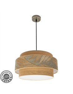 Colgante Samoa 3xe27 Cuero/camel Regx50d