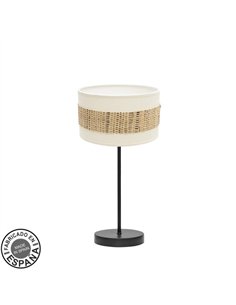 Sobremesa Pequeño Nicaragua 1xe14 Negro/blanco/natural 43x17x17Cm