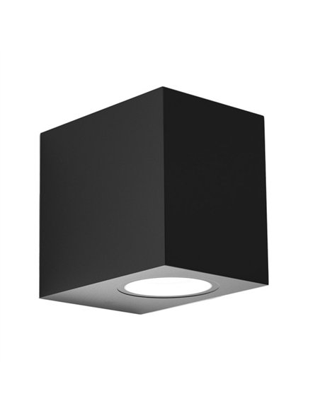 Aplique Exterior Alce 1xgu10 Negro Ip44 8x7x9 Cm