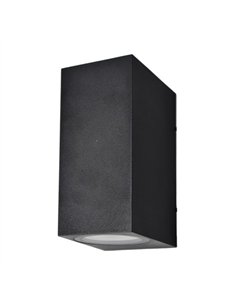 Aplique Exterior Alce 2xgu10 Negro Ip44 14