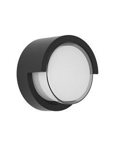 Aplique Exterior 12w 3000k Bejel Negro Ip65 17x17x10