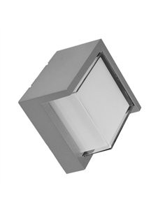 Aplique Exterior 12w 3000k Anoa Gris Ip65 16x16x10