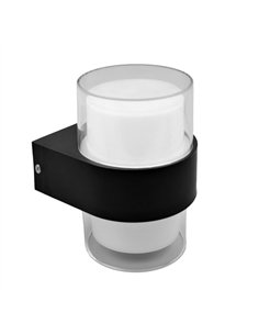 Aplique Exterior 8w 3000k Beira Negro Ip44 500lm 13