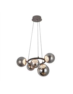 Colgante Pompeya 5l Negro 35w 3000-4000-6000k C/remoto Y Reg.intensidad 3150lm Regx58x58 Cm