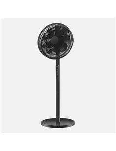 Ventilador De Pie Azor Negro 3velocidades 60w 70/100x35x35cm Oscilante C/remoto Y Temporizador 2