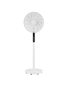 Ventilador De Pie Torbellino Blanco 3velocidades 60w 13aspas Regx41x41 Display Oscilante