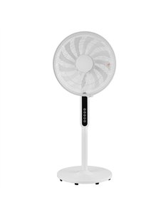 Ventilador De Pie Torbellino Blanco 3velocidades 60w 13aspas Regx41x41 Display Oscilante 2