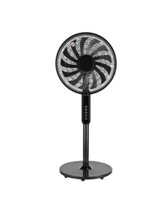 Ventilador De Pie Torbellino Negro 3velocidades 60w 13aspas Regx41x41 Display Oscilante 2