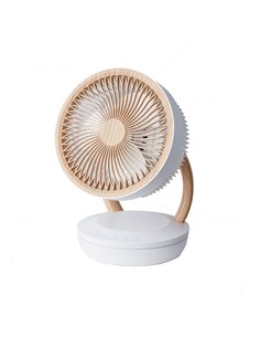 Ventilador Sobremesa Ruiseñor Blanco/madera 45w 3vel 3asp Remoto