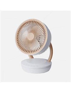 Ventilador Sobremesa Ruiseñor Blanco/madera 45w 3vel 3asp Remoto 2