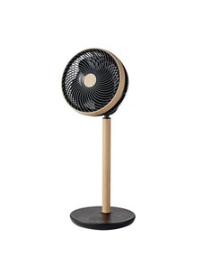 Ventilador De Pie Colibri Negro/madera 25w 12vel 70x28