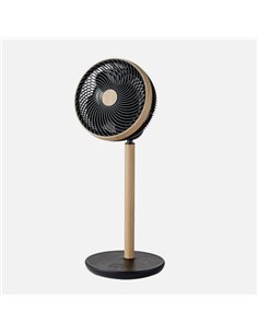 Ventilador De Pie Colibri Negro/madera 25w 12vel 70x28 2
