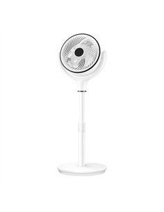 Ventilador De Pie Chorlito Blanco 40w 6vel Oscilacion 3d Regx34x34 Remoto