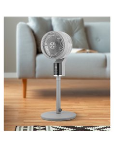 Ventilador De Pie Persa Gris/cromo 50w 3vel Regx33x33cm Oscilante 2