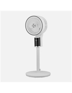 Ventilador De Pie Persa Blanco/cromo 50w 3vel Regx33x33cm Oscilante Display 2