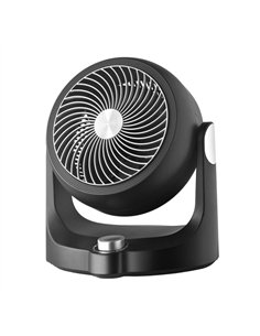 Ventilador Sobremesa Cartago Negro/plata 40w 3velocidades 3aspas Fijo Y Rotatorio Orientable 28