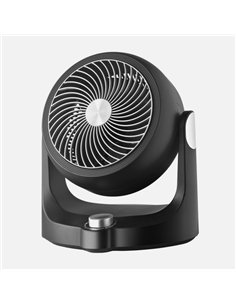 Ventilador Sobremesa Cartago Negro/plata 40w 3velocidades 3aspas Fijo Y Rotatorio Orientable 28 2