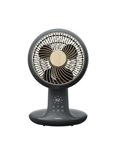 Ventilador Dc Sobremesa Miera Negro/haya 20w 8vel Oscilacion 3d.remoto 2