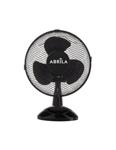 Ventilador Sobremesa Pizarro Pequeño Negro 2velocidades 25w Orientable Fijo Y Rotatorio 36x27x17cm