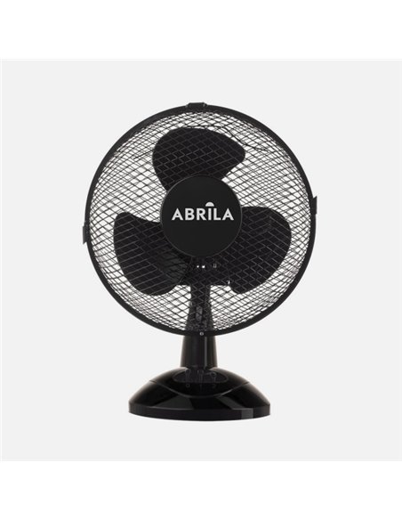 Ventilador Sobremesa Pizarro Pequeño Negro 2velocidades 25w Orientable Fijo Y Rotatorio 36x27x17cm
