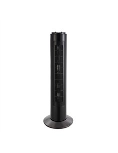 Ventilador De Torre Cuco Negro 3velocidades 50w Temporizador Rotatorio 78x22x22 Cm