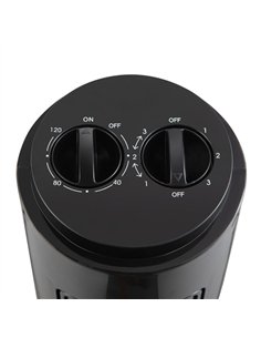 Ventilador De Torre Cuco Negro 3velocidades 50w Temporizador Rotatorio 78x22x22 Cm 2