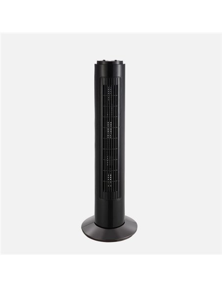 Ventilador De Torre Cuco Negro 3velocidades 50w Temporizador Rotatorio 78x22x22 Cm