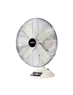 Ventilador Sobremesa Capitolio Crema/cromo 37w 3velocidades 4asp. Fijo Y Rotatorio 42x35x27cm