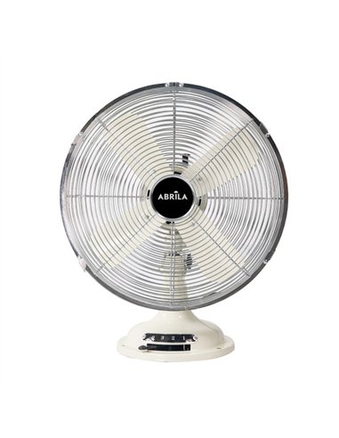 Ventilador Sobremesa Capitolio Crema/cromo 37w 3velocidades 4asp. Fijo Y Rotatorio 42x35x27cm