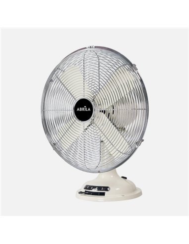 Ventilador Sobremesa Capitolio Crema/cromo 37w 3velocidades 4asp. Fijo Y Rotatorio 42x35x27cm