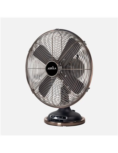 Ventilador Sobremesa Capitolio Negro/cobre 37w 3velocidades 4asp Fijo Y Rotatorio 42x35x27cm