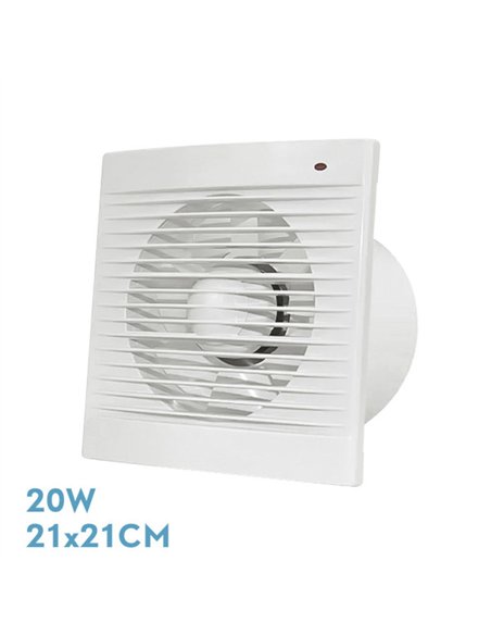 Extractor Baño Trani Blanco 20w 21x21x8