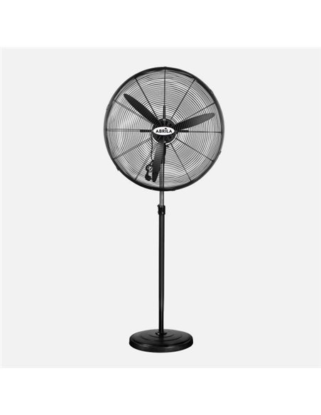 Ventilador De Pie Industrial Tormenta Negro 3velocidades 240w 3aspas Fijo Y Rotatorio Regx71x71 Cm
