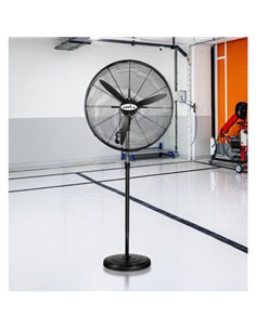 Ventilador De Pie Indust.tormenta Negro 3velocidades 280w 3aspas Fijo Y Rotatorio Regx81x81 Cm 2