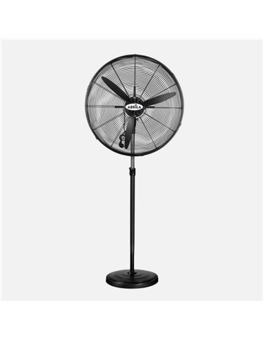 Ventilador De Pie Indust.tormenta Negro 3velocidades 280w 3aspas Fijo Y Rotatorio Regx81x81 Cm
