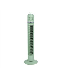 Ventilador Torre Huracan Verde 45w 3velocidades Temporizador  Fijo Y Rotatorio 75x22x22cm