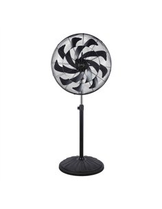 Ventilador Pie Indust.centurion Negro1velecidad 300w 16asp Fijo Y Rotat.oscilante Regx65x59cm