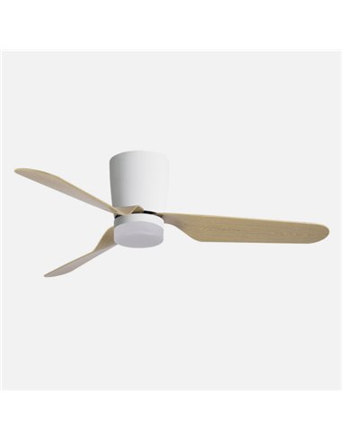 Ventilador 18w Dc Kochi Blanco 3 Aspas Haya 6 Vel 3000-4000-6000k Remoto+temporizador 132 D 2025