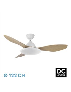 Ventilad Dc Blan/hay Yael 72w 3000-4000-6000k 122d 7200lm 3asp. Remoto+temporizador+memoria