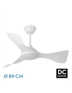 Ventilador Dc Caiman 36w 3600lm Blanco 89d 3asp 6v 3000-4500-6500k Remoto+reg.int+memo+temp