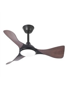 Ventilador Dc Caiman 36w 3600lm Negro/roble 89d 3aspas 6vel 3000-4500-6500k Remoto+reg.intensidad+memoroa+temporizador 2