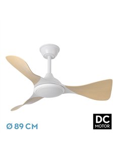 Ventilador Dc Caiman 36w 3600lm Bla/hay 89d 3aspas 6vel 3000-4500-6500k Remoto+reg.intensidad+memoria+temporizador